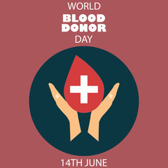 Hands with heart shape on red background illustration,Blood Donation