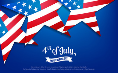 Fourth of July. 4th of July holiday banner. USA Independence Day banner for sale, discount, advertisement, web etc.