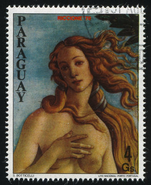 young Woman From Philatelic Exhibition by Boticelli