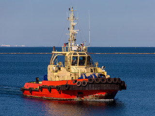 The tugboat ship.