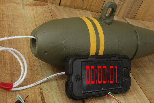 IED bomb on timer, weapon, explosive device