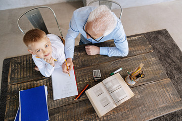 Two generations studying math together