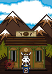 Donkey Wild West Cowboy at Jail