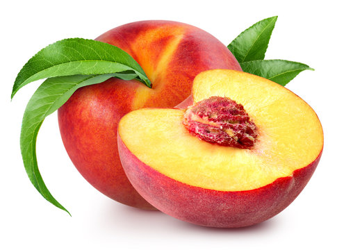 peach fruits isolated