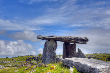 Poulnabrone Dolmen tomb, the Burren, Ireland