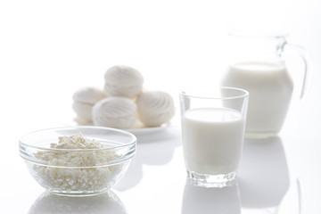 Dairy products and marshmallows