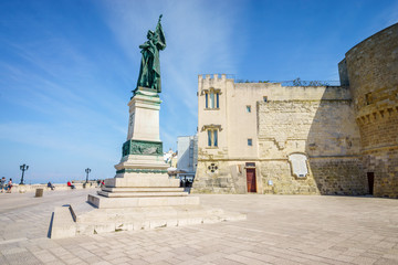 Fototapeta na wymiar Medieval castle and monument in Otranto, Italy