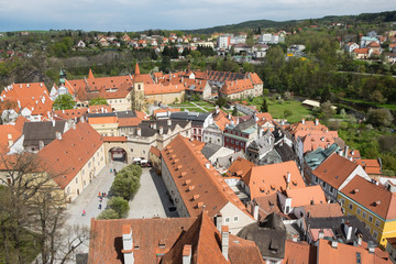 Fototapeta na wymiar Old town of Cesky Krumlov in Czech Republic