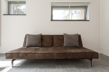 Minimalistic brown divan