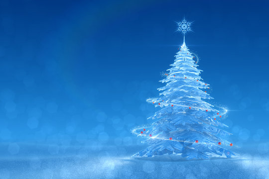 Winter Festive Design. Christmas / New Year`s 3D rendered graphic composition.