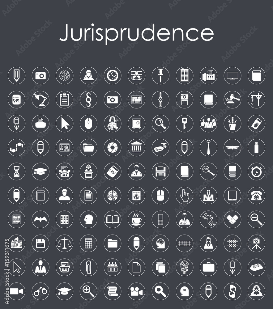 Canvas Prints set of jurisprudence simple icons
