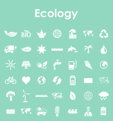 Set of ecology simple icons