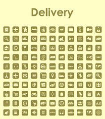Set of delivery simple icons