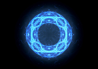 Abstract blue plasma, cool electrical background