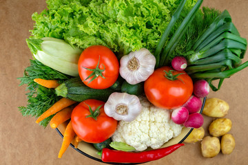 vegetables, vegetable arrangement, a bowl with vegetables.