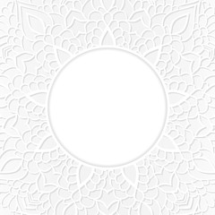 Hand drawn oriental ornamental ethnic lace background for t-shirt design, vintage card, party invitation