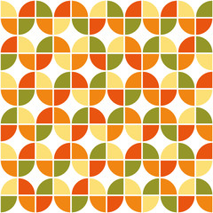 Retro seamless pattern with colorful shapes