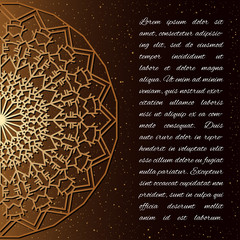 Hand drawn oriental ornamental ethnic lace background