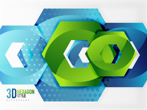 Vector 3d hexagon background