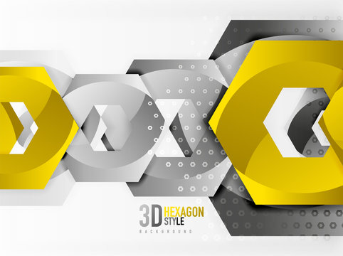 Vector 3d hexagon background