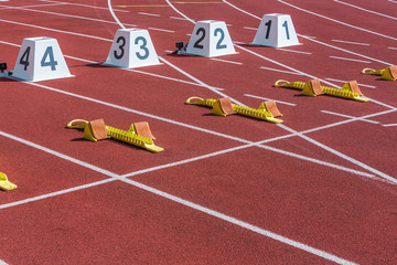 Startblock und Aufstellung
