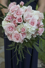 Pink and White Bridesmaids Bouquet