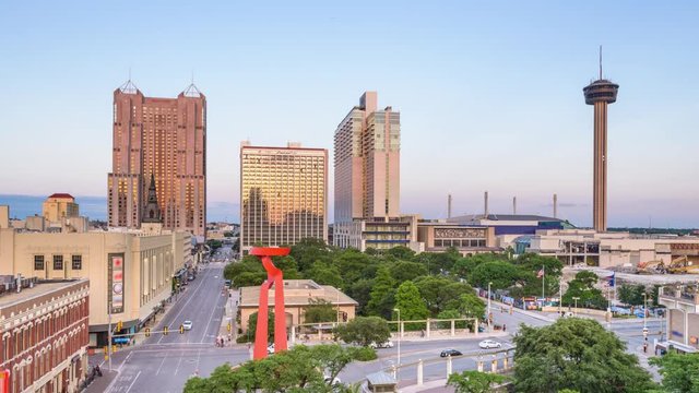 San Antonio, Texas, USA Skyline Time Lapse