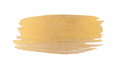Gold watercolor texture brush stroke