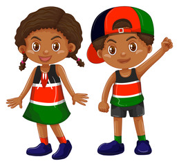 Girl and boy from Kenya