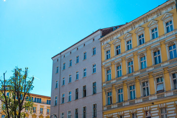 Fototapeta na wymiar expensive real estate houses at berlin in a row