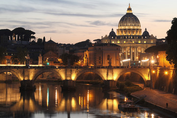 Naklejka na ściany i meble St. Peter's Basilica - Vatican City - Rome - Italy