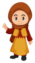 Cute girl in Qatar costume