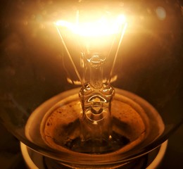 Flaming light bulb