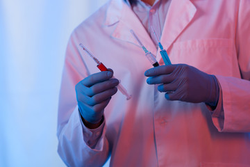 Male scientist during work at modern biological laboratory