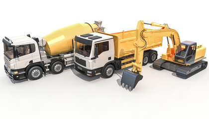 Naklejka premium Construction Vehicles