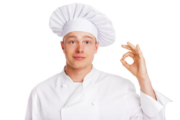 Chef isolated, sign ok
