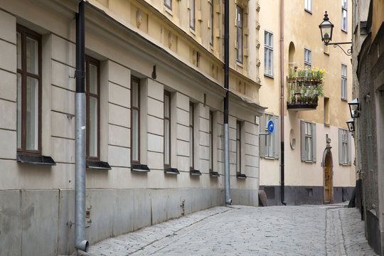 Street in Old Town, Stockholm; Sweden; Europe