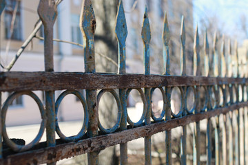 fence street iron forged