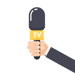 Fototapeta premium hand holding microphone