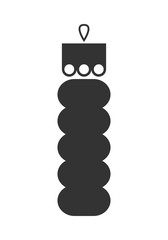 Christmas toy, symbol, black flat icon. Illustration