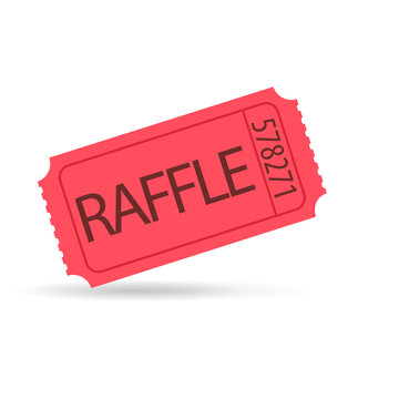 Raffle ticket icon. Clipart image isolated on white background