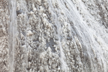 Ice waterfall in winter season Fukuroda Falls , Ibaraki prefecture , Japan