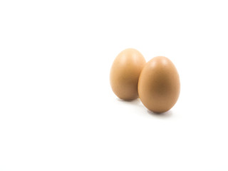 fresh egg chicken on white background, healthy concept