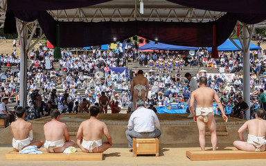 学生相撲大会風景