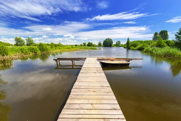 Zelfklevend Fotobehang Idyllic lake in summer time, Poland © Patryk Kosmider