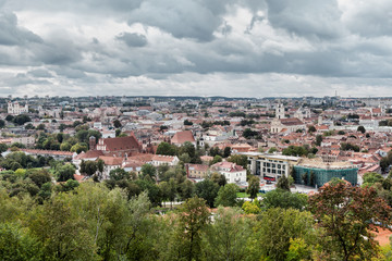 Fototapeta na wymiar Vilnius panorama from the hill of the Three Crosses, Lithuania