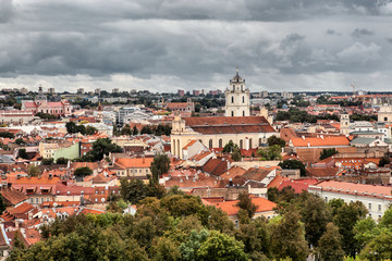 Fototapeta premium Vilnius panorama from the hill of the Three Crosses, Lithuania