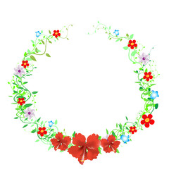 Vintage Floral Frame - Vector Illustration