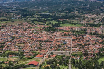 Fototapete Rund Villa de Leyva  skyline cityscape Boyaca in Colombia South America © snaptitude
