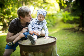 Spaß mit dem Sohn
